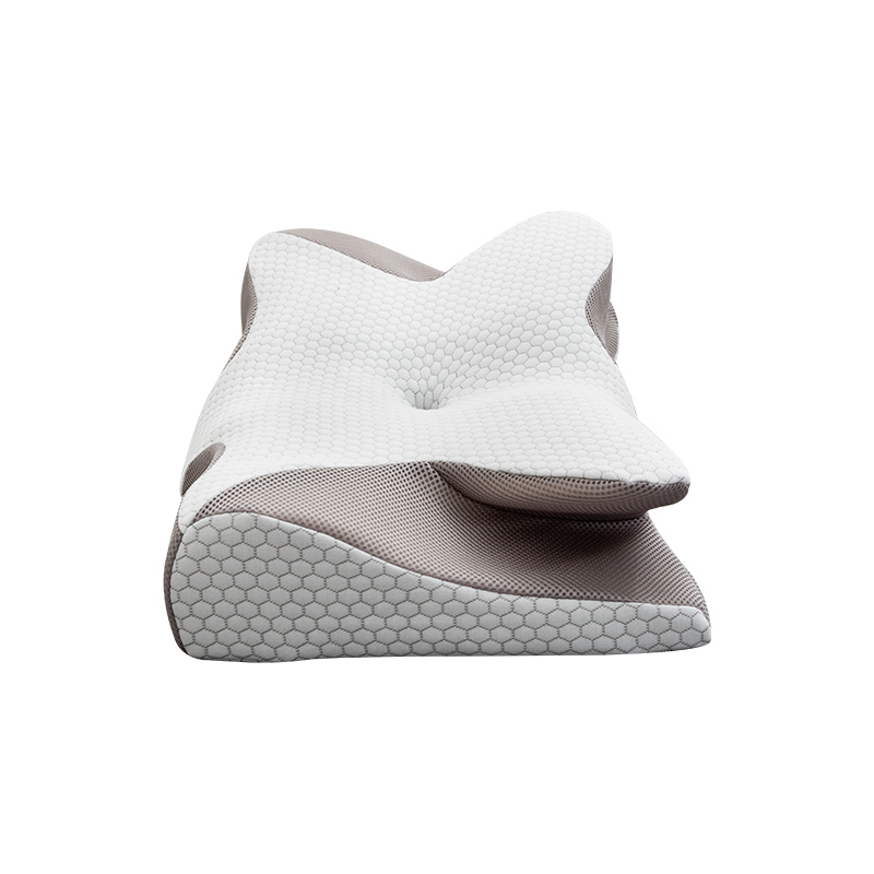 Memory Foam Neck Pillow with Ear Holes for Side Sleepers Ear Pain Relief