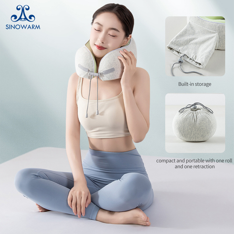 Memory Foam U-Shape Travel Pillow with Storage Bag 