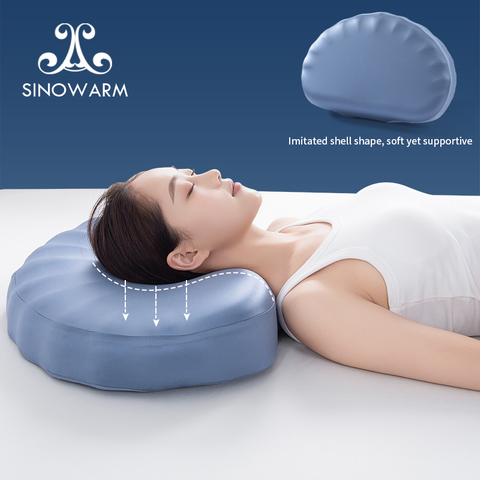 Seashell Shaped Ergonomic Cervical Neck Support Memory Foam Pillow 