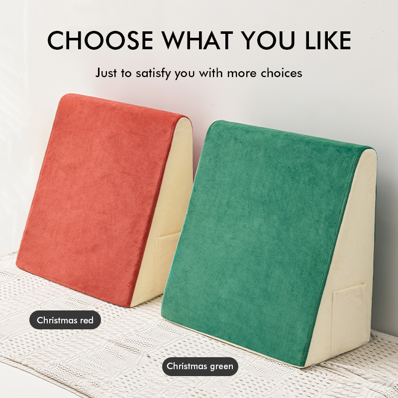 Bed Rest Wedge Pillow Memory Foam Back Support Cushion for Reading Relax 