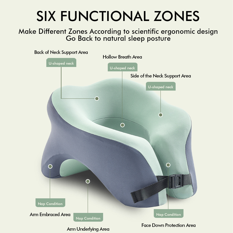 Multifunctional 2 in 1 U‑shaped Travel Nap Pillow