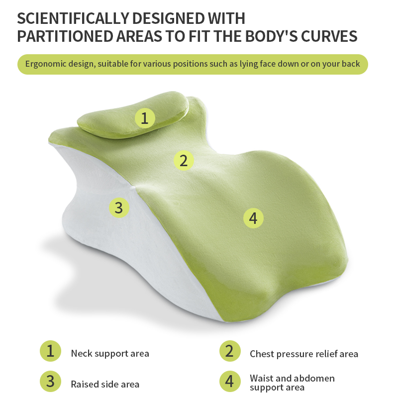 Multifunctional Ergonomic Curved Design Memory Foam Sex Couple Pillow