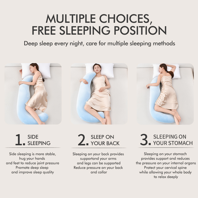 Ergonomic Curved Hug Body Pillow