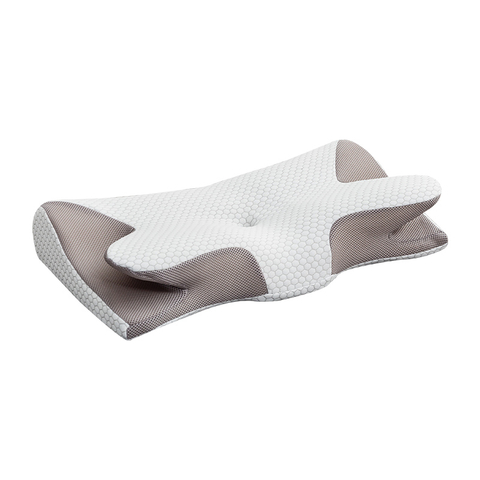 Memory Foam Neck Pillow with Ear Holes for Side Sleepers Ear Pain Relief
