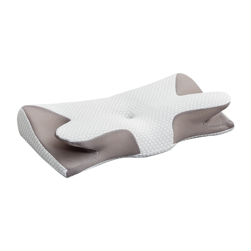 Memory Foam Neck Pillow with Ear Holes for Side Sleepers Ear Pain Relief