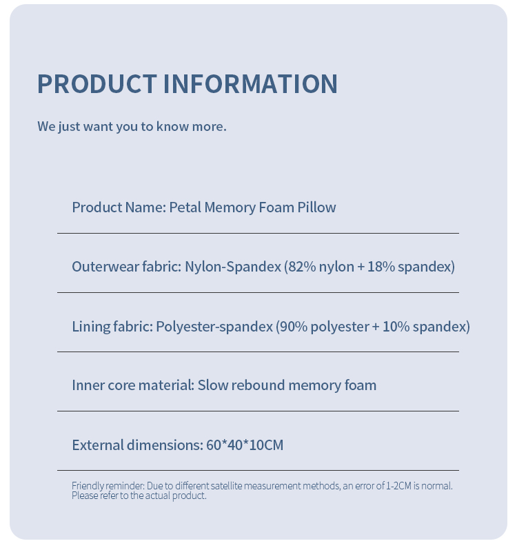 Petal Flower Memory Foam Pillow — Luxury Ergonomic Neck Support for Deep Sleep