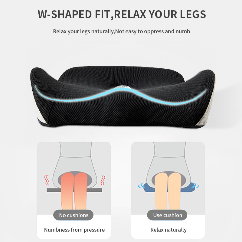 W-Shaped Ergonomic Memory Foam Seat Cushion