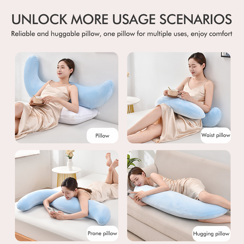 Ergonomic Curved Hug Body Pillow