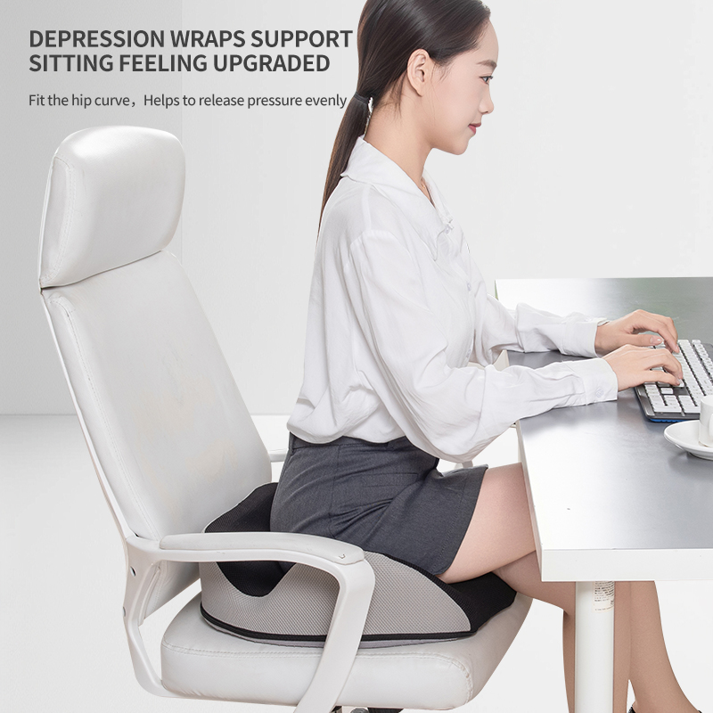 W-Shaped Ergonomic Memory Foam Seat Cushion