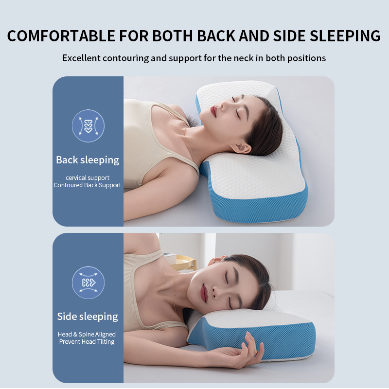 Ergonomic Contour Memory Foam Pillow | Neck Pain Relief 
