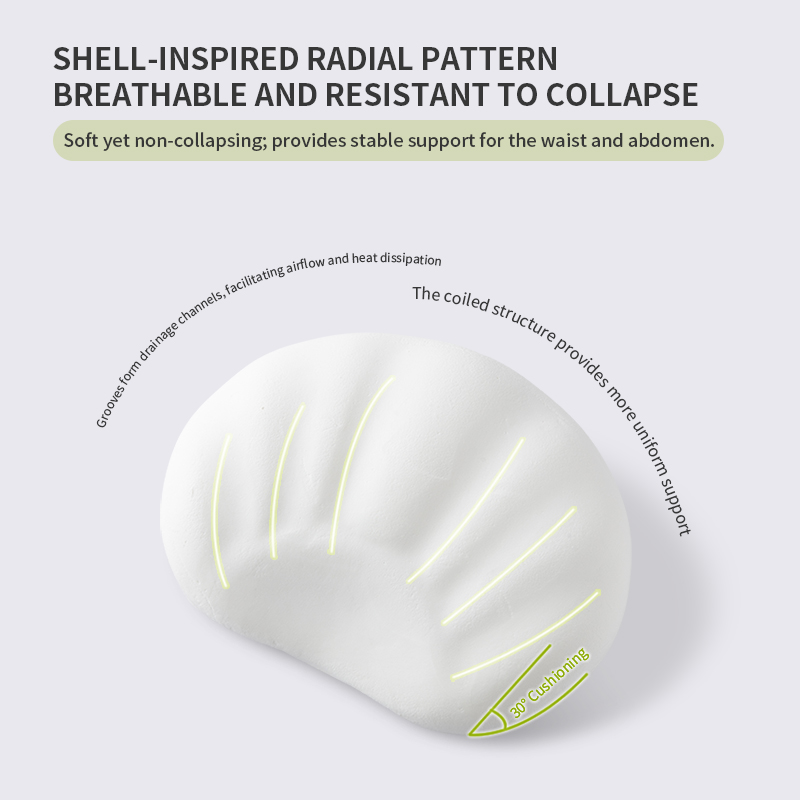 Ergonomic Seashell Memory Foam Pregnancy Pillow